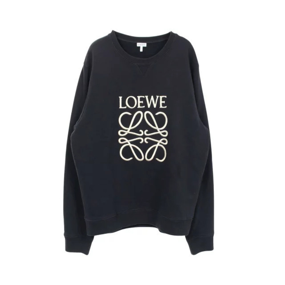 Loewe Anagram Embroidered Sweatshirt Clothing Top Navy Blue